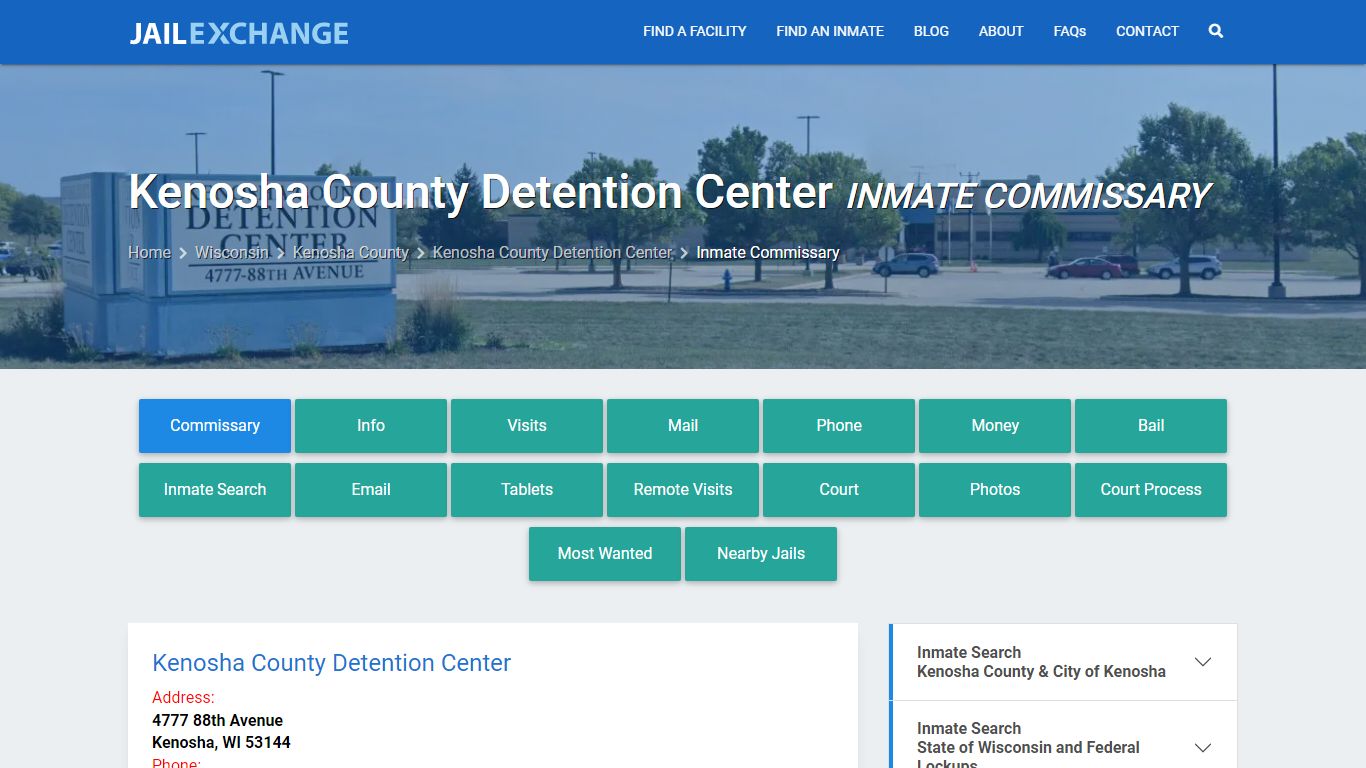 Kenosha County Detention Center Inmate Commissary - Jail Exchange